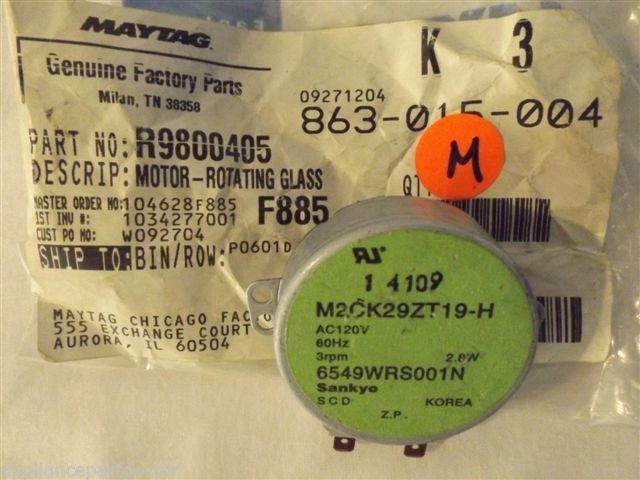 AMANA WHIRLPOOL MICROWAVE R9800405 TURNTABLE MOTOR NEW IN BOX AMANA WHIRLPOOL MICROWAVE R9800405 TURNTABLE MOTOR NEW IN BOX